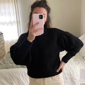 H&M Black Knit Sweater - Size XS